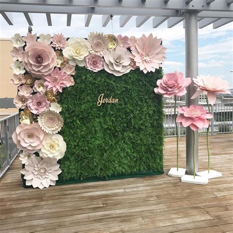 backdrop paper flower wall